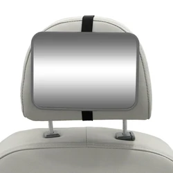 Crash Tested Shatterproof Baby Car Mirror with Wide Crystal Clear View (Gray)