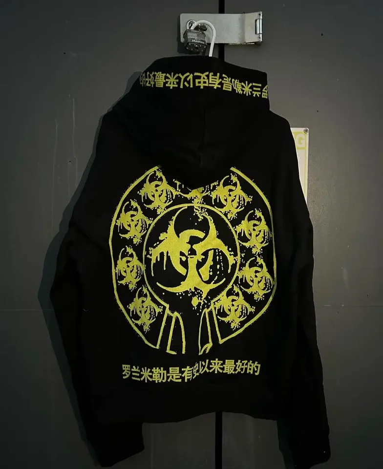 きらきらひかる⭐︎◡̈COGTHEBIGSMOKE|GITTY HOODED Hip Hop Drolandmiller Harajuku Gothic Hoodies Women Goth