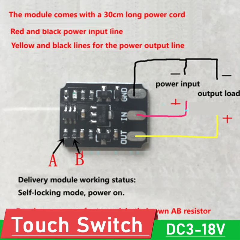 CapacitiveTouchSwitchDC3V15V5V12VTouchBistableElectronic