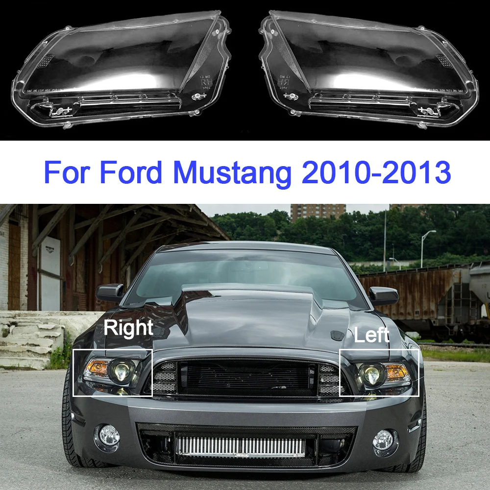 

Стекло для передней фары для Ford Mustang 2010 2011 2012 2013, оболочка для освещения, прозрачная крышка для объектива, автомобильные аксессуары, подходит