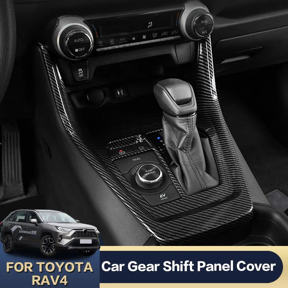 

1X Car Gear Shift Panel Cover Trim Center Console Interior Decoration Accessories For Toyota RAV4 XA50 2019 2020 2021 2022 2023