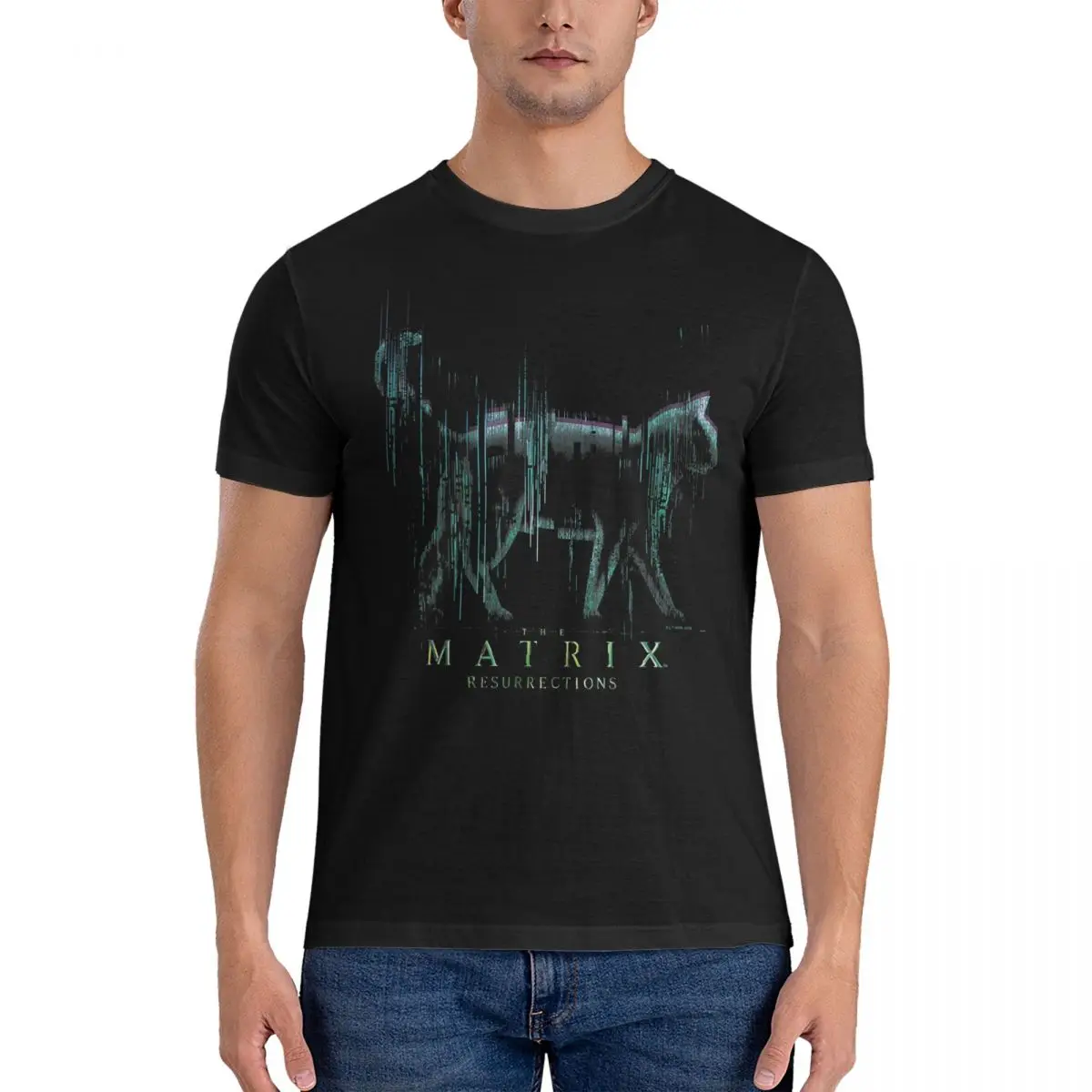 Magliette Da Uomo Techno Cat The Matrix Neo Film Morpheus Cotton Abbigliamento Vintage Manica Corta O Collo Tees T-Shirt Classiche