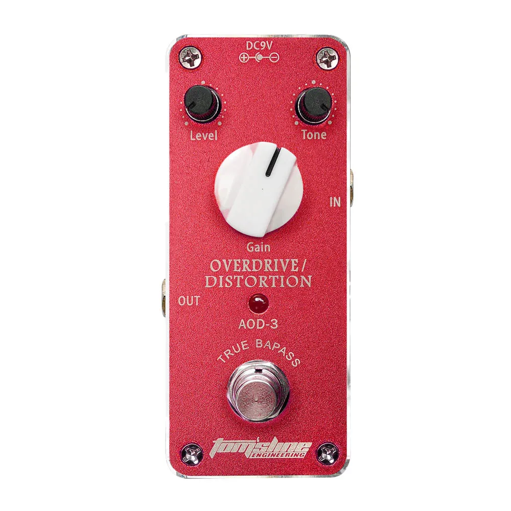 

Aroma Guitar Bass Effect Pedal AOD-3 Overdrive Distortion Effect Analog 9V Pedal Music Instruments Overdrive Clip Guitar Parts