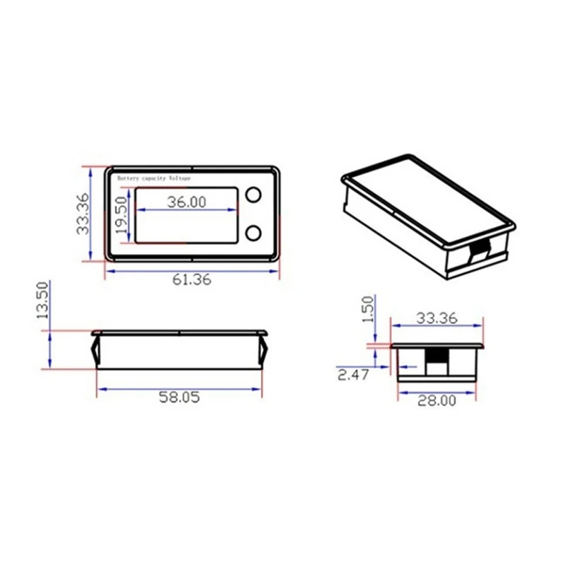 

Battery Meter Digital Battery Capacity Tester Battery Capacity Battery Color Screen LCD Voltmeter
