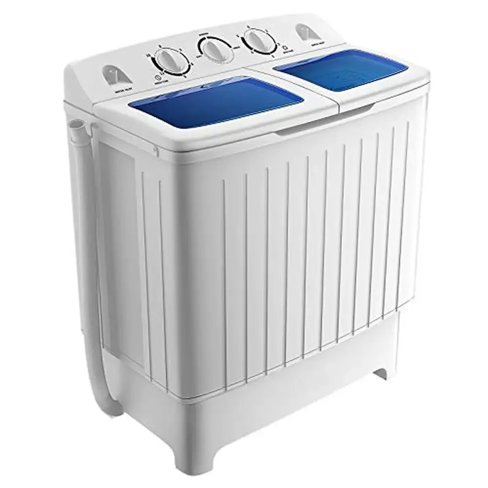 Compact Twin Tub Washer Dryer Combo 12lb 8lb Mini Laundry Set Portable Electric Bundle 2
