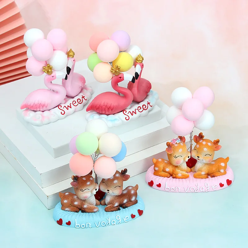 

2022 Hot Selling All The Way Ping An Lu Car Advertising Balloon Decoration Flamingo Resin Ornaments