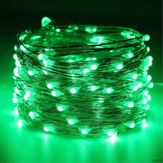 thumbnail image 1 of Guirnalda de luces LED de 1/2/3/5/10/20 m con cable de cobre y pilas para dormitorio, jardín, fiesta, boda, decoración navideña, 1 of 5