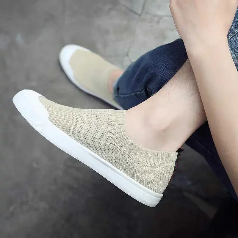 shoes men 2024 Spring Festival New Breathable Knitted Men's Shoes Versatile Casual Shoes for men sneakers men 4