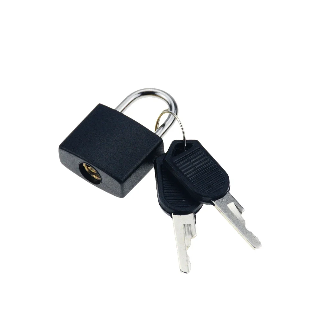 

Mini Strong Steel Padlock Travel Suitcase Diary Lock With 2 Keys 8 colors
