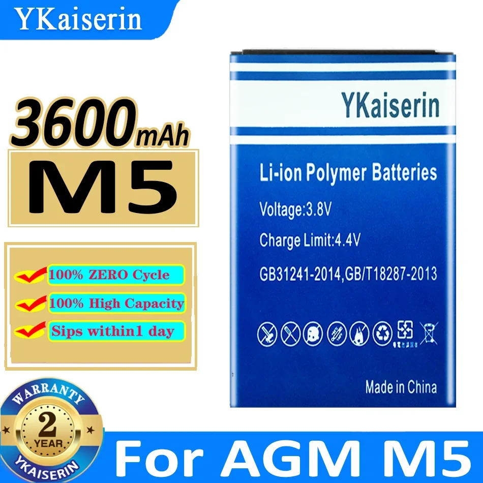 

3600mAh YKaiserin Replacement Battery for AGM M5 M 5 Bateria