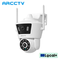Caméra de sécurité WiFi ARCCTV 4MP, enregistrement 24h/24 et 7j/7, suivi automatique des personnes, vision nocturne couleur extérieure, caméra de surveillance, audio bidirectionnel 1