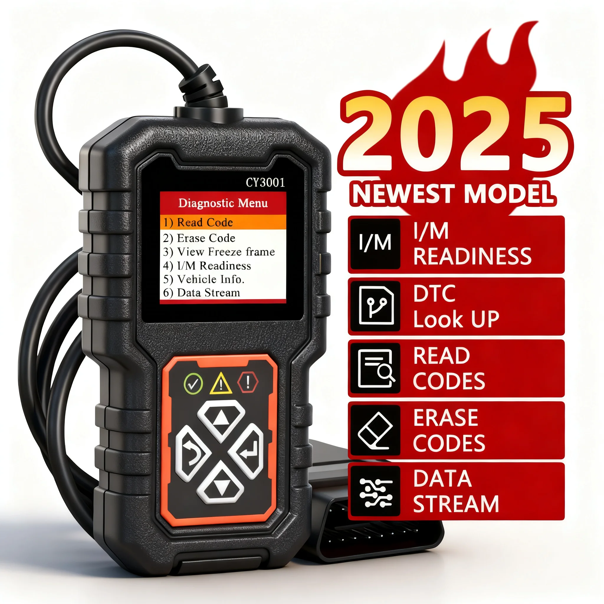 Car OBD2 Code Scanner Diagnostic Reader Erase Engine Fault Battery Test Engine Light Can