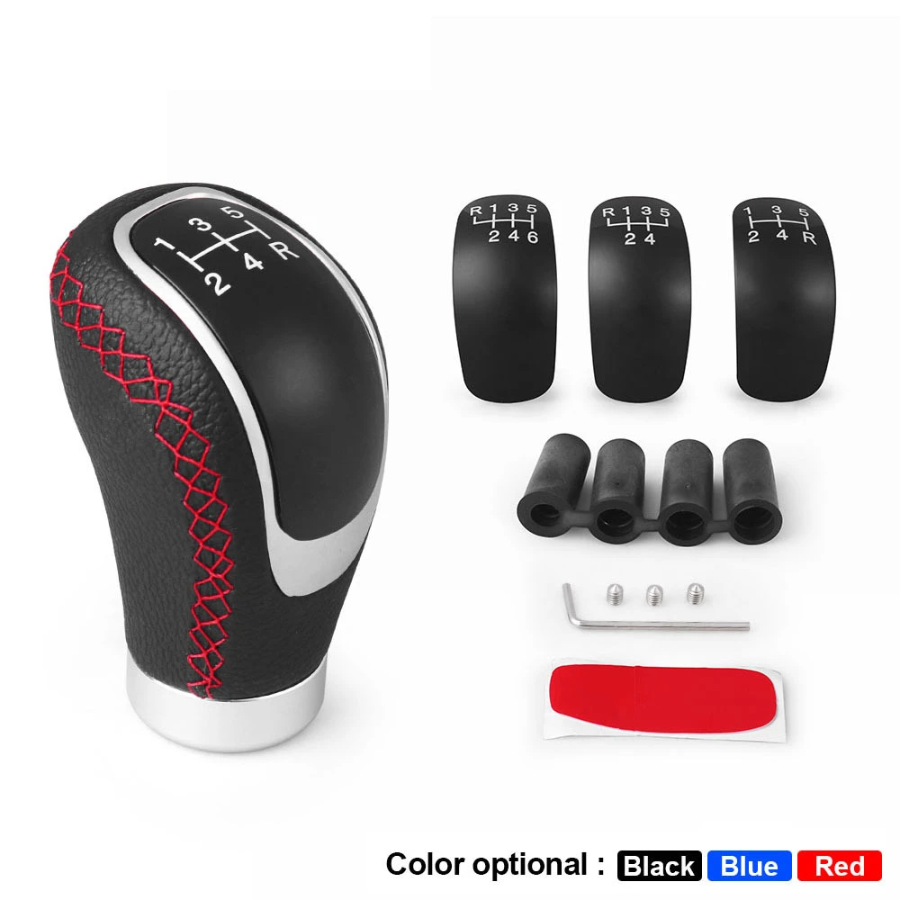 

​5/6 Speed Car Manual Gear Stick Shift Knob Shifter Lever Head Universal Leather