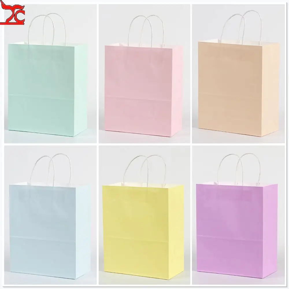 Macaron Paper Bags 20 Pcs Candy Gift Box Packaging Bags Kids Unicorn Birthday Party Decor Baby Shower Supplies Wedding Decor