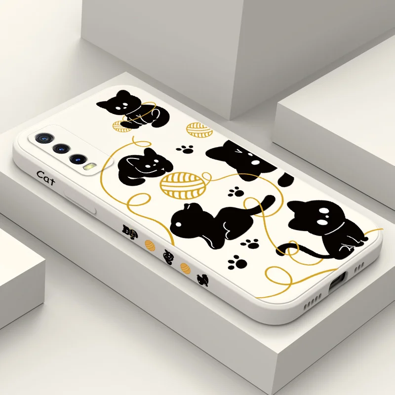 

Winding Cat Ball Case For VIVO Y20 Y20i Y20S Y30 Y33T Y35 Y76 Y22 Y11 Y12 Y12S Y15 Y21 Y21T V25E V25 V23 V23E V21 V20 S1 Pro 4G