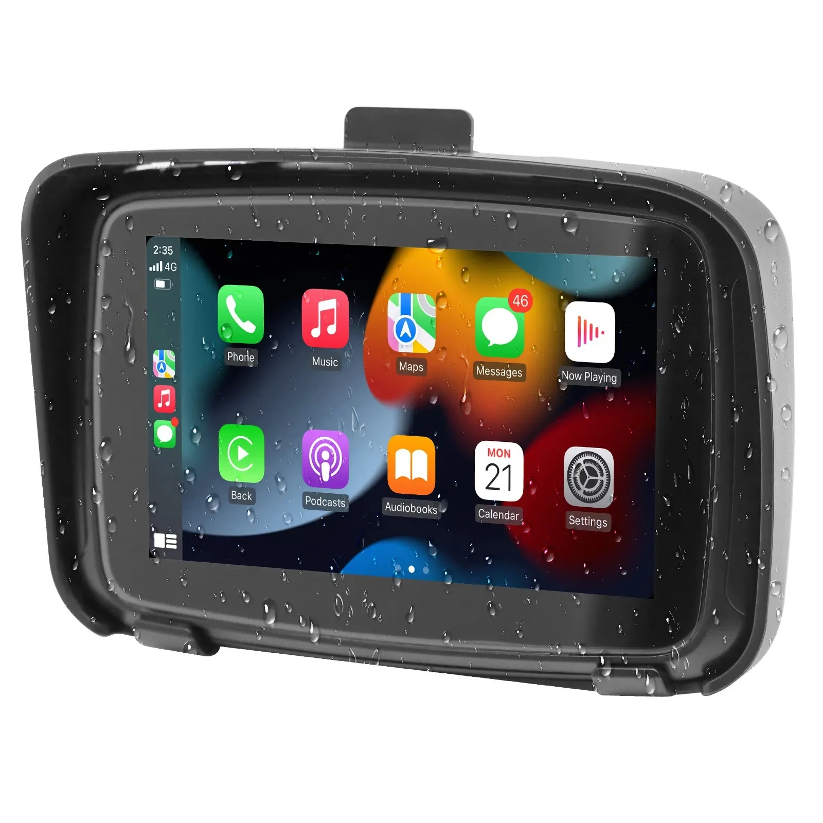 5인치 휴대용 오토바이 GPS 네비게이터 IP65/67 방수 안드로이드 오토 VCR 플레이어 HD 디스플레이 블루투스 와이파이 대시보드