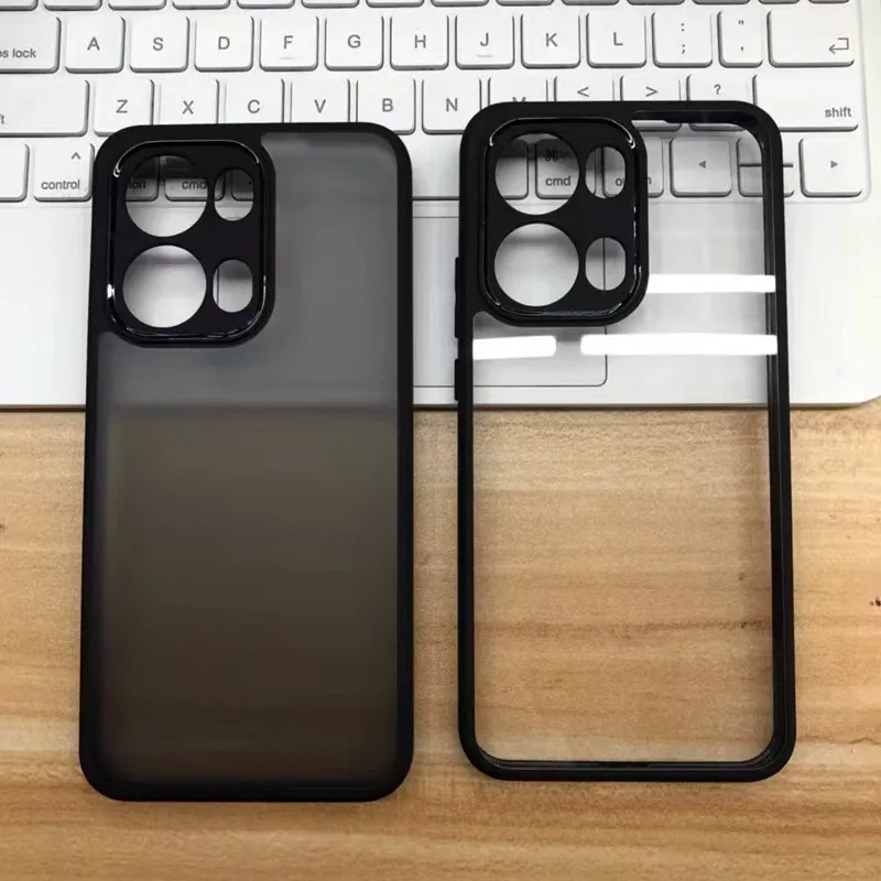 ELVEV Shockproof Frosted Matte Back Cover with Lens Protection