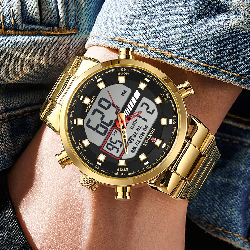 LIGE Fashion Men Watch FOXBOX Luxury Brand Sport Watch For Men Chronograph Quartz Wristwatch Military Waterproof Montre Homme