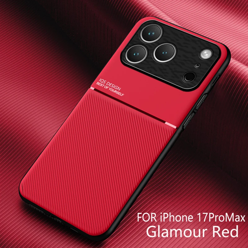 Sleek Matte Leather Magnetic Shockproof Phone Case Cover