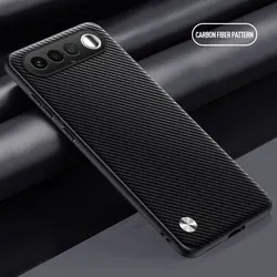 Shockproof Silicone Bumper Phone Case Back Cover for Realme 16 Global (Carbon Grain)