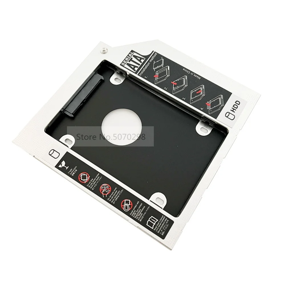 

9.5mm Universal Aluminum 2nd HDD SSD Hard Drive Optical Caddy Frame Adapter for Acer Aspire 4830TG-6808 E5-491G-70PX UJ8HC