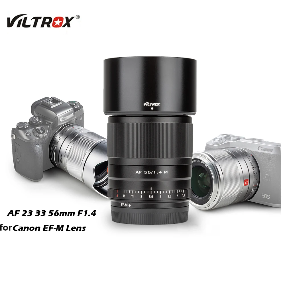 Obiettivo Viltrox 23Mm 33Mm 56Mm F1.4 Messa A Fuoco Automatica Grande Apertura Aps-C Obiettivo Per Obiettivo Fotocamera Canon Eos-M M-Mount M M10 M100