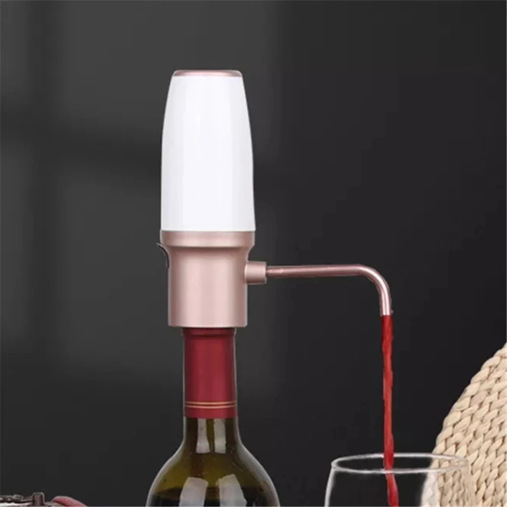 Ricarica Usb Decanter Elettrico Per Vino Portatile Smart Auto Pompa Per Vino Dispenser Per Versatore Strumenti Per Vino Aeratore Per Vino In Acciaio I