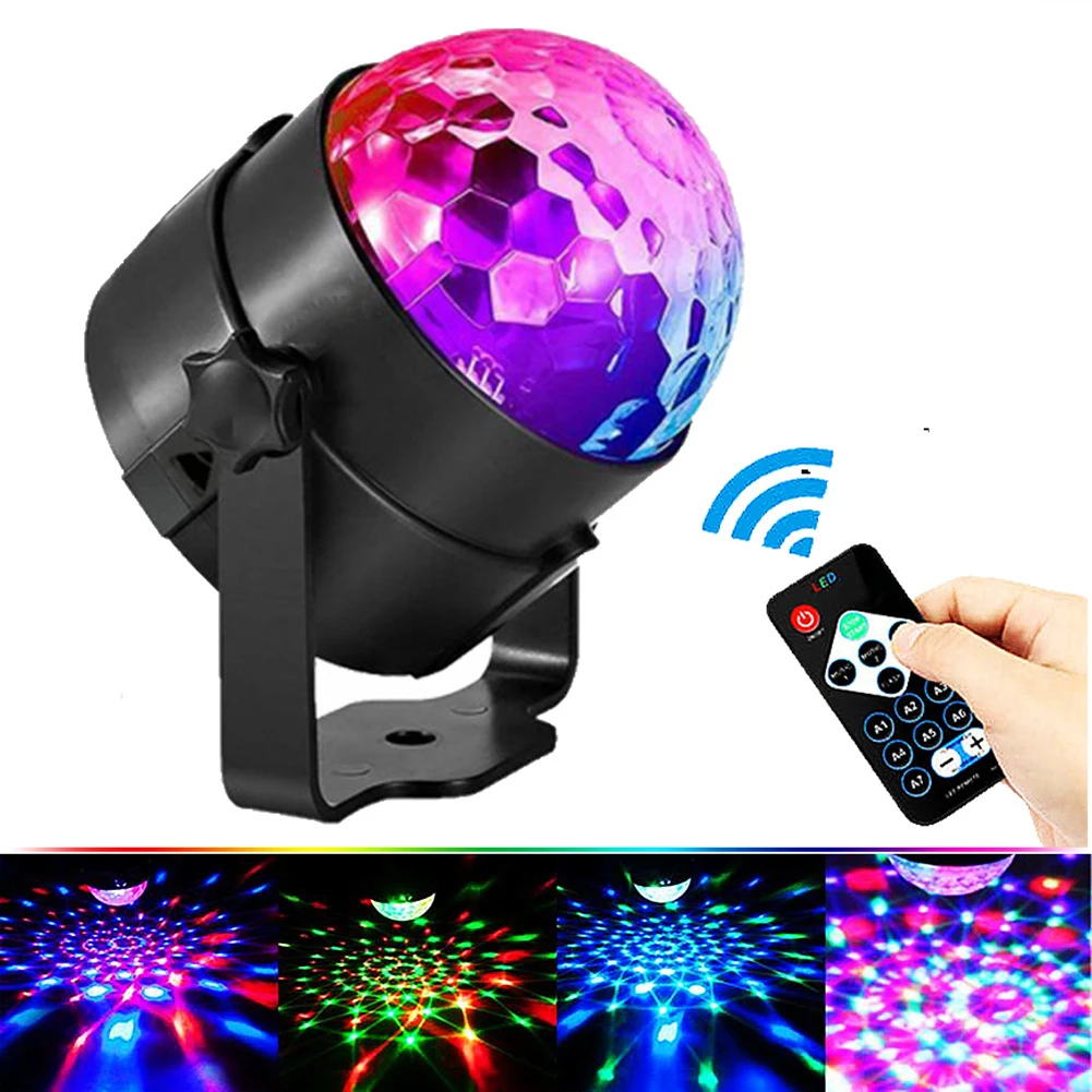 SoundActivatedRotatingDiscoBallDJPartyLights3ModesRGBLED