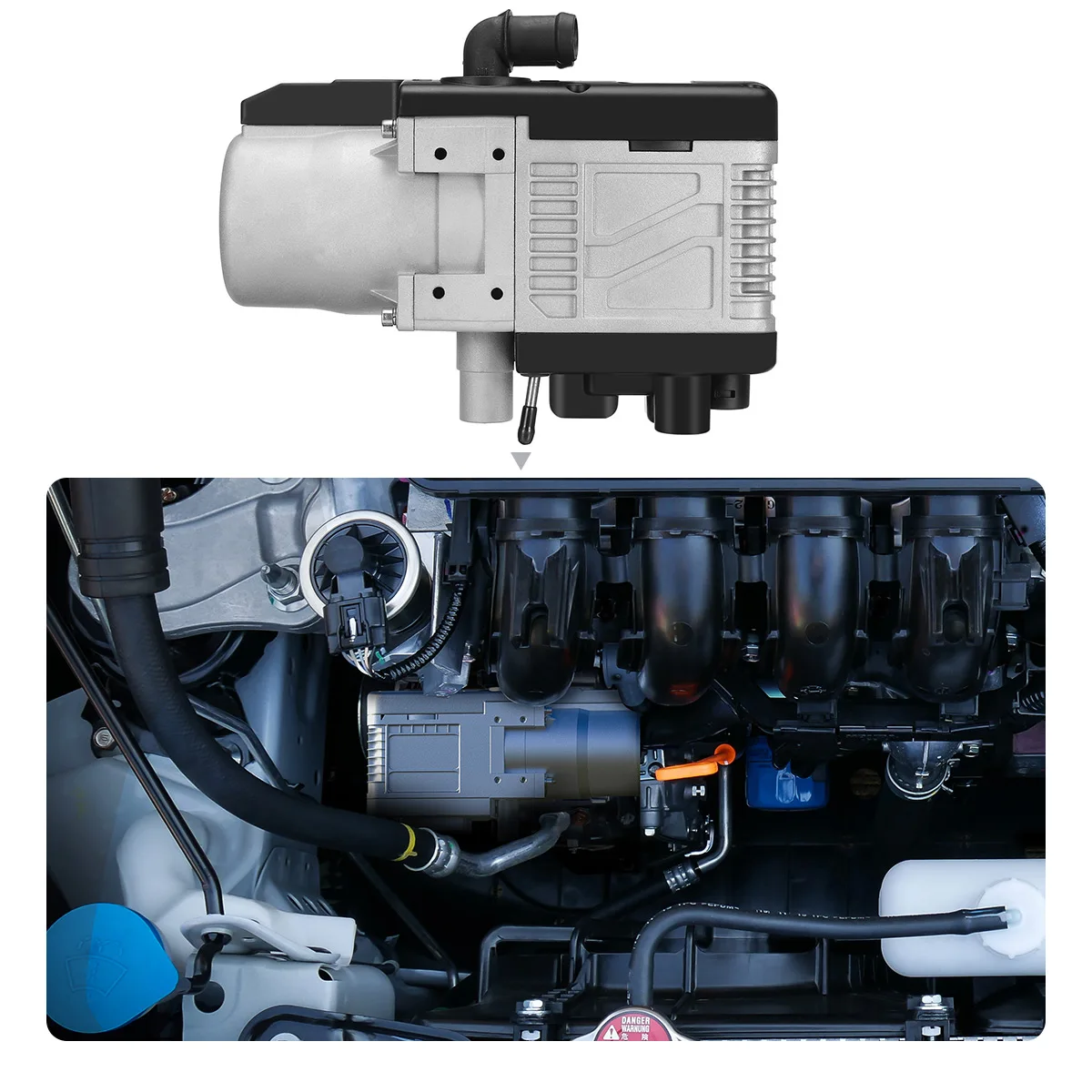 12V 5KW Diesel Gasoline Dual Mode Heater Kit Diesel Universal Water Heater  With Remote Control LCD Monitor for Motor Trucks - AliExpress
