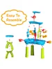 Children's sand and water table toddler water activity table rain shower game table toys 6