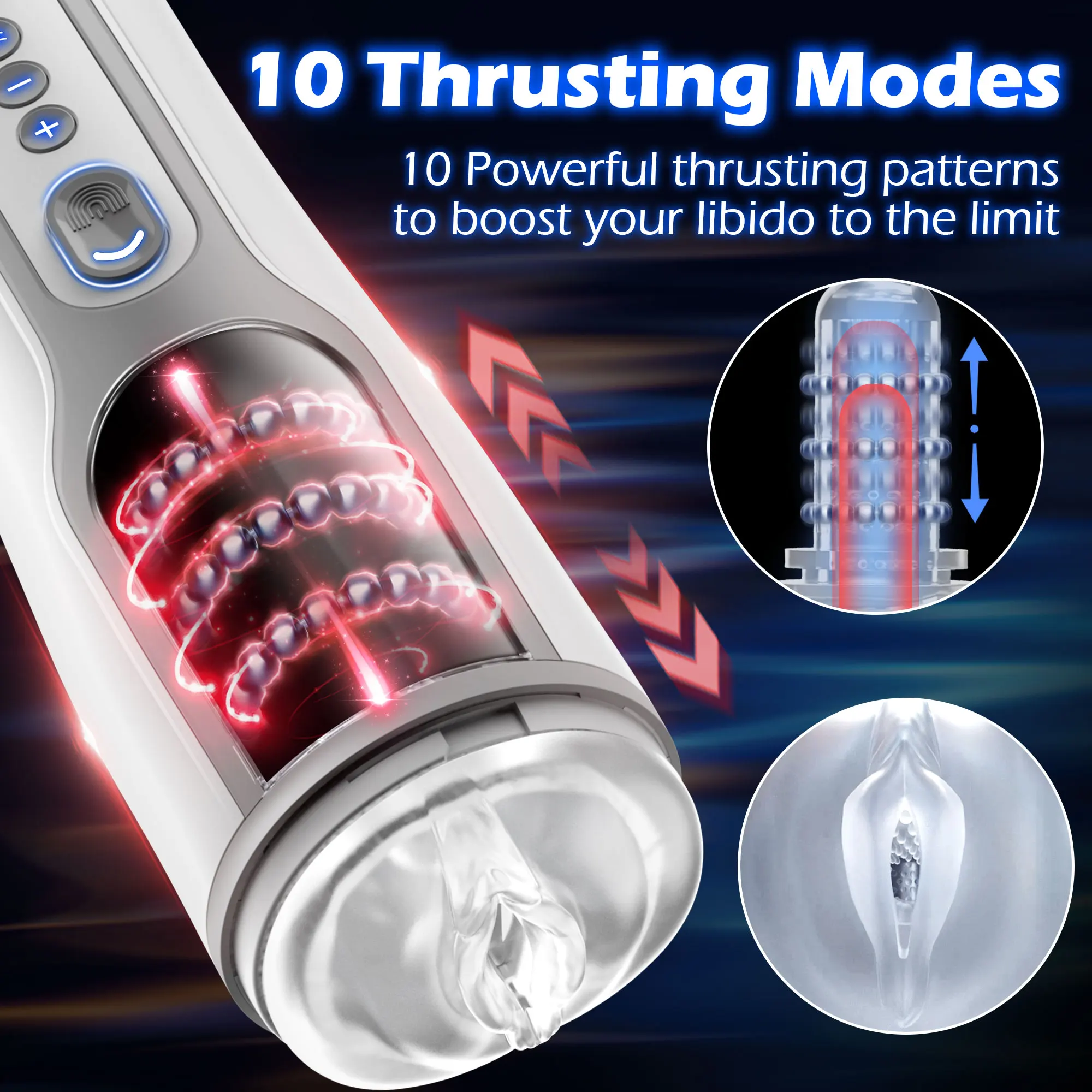 Kushor automatische männliche Mastur bator 3d realistische Vagina Masturbation Tasse Teleskop Rotation Sexspielzeug für Männer Erwachsene Produkte 18