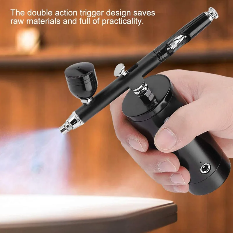 

U40 Portable Rechargeable Mini Air Compressor Kit Air-Brush Paint Spray Gun Airbrush For Nail Art Tattoo Craft Cake Fog Mist