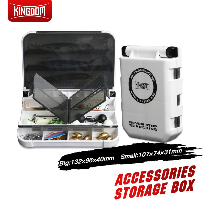 KINGDOM Fishing Tackle Box Mini Storage Case Flying Fishing Tackle Box Fishing Spoon Hook Bait