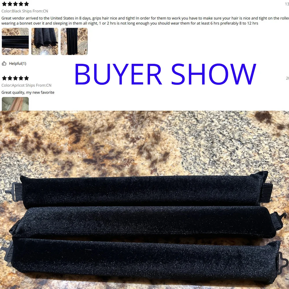 Heatless Curling Rods Hair Curling Tools 3 Pcs for Women Girls
