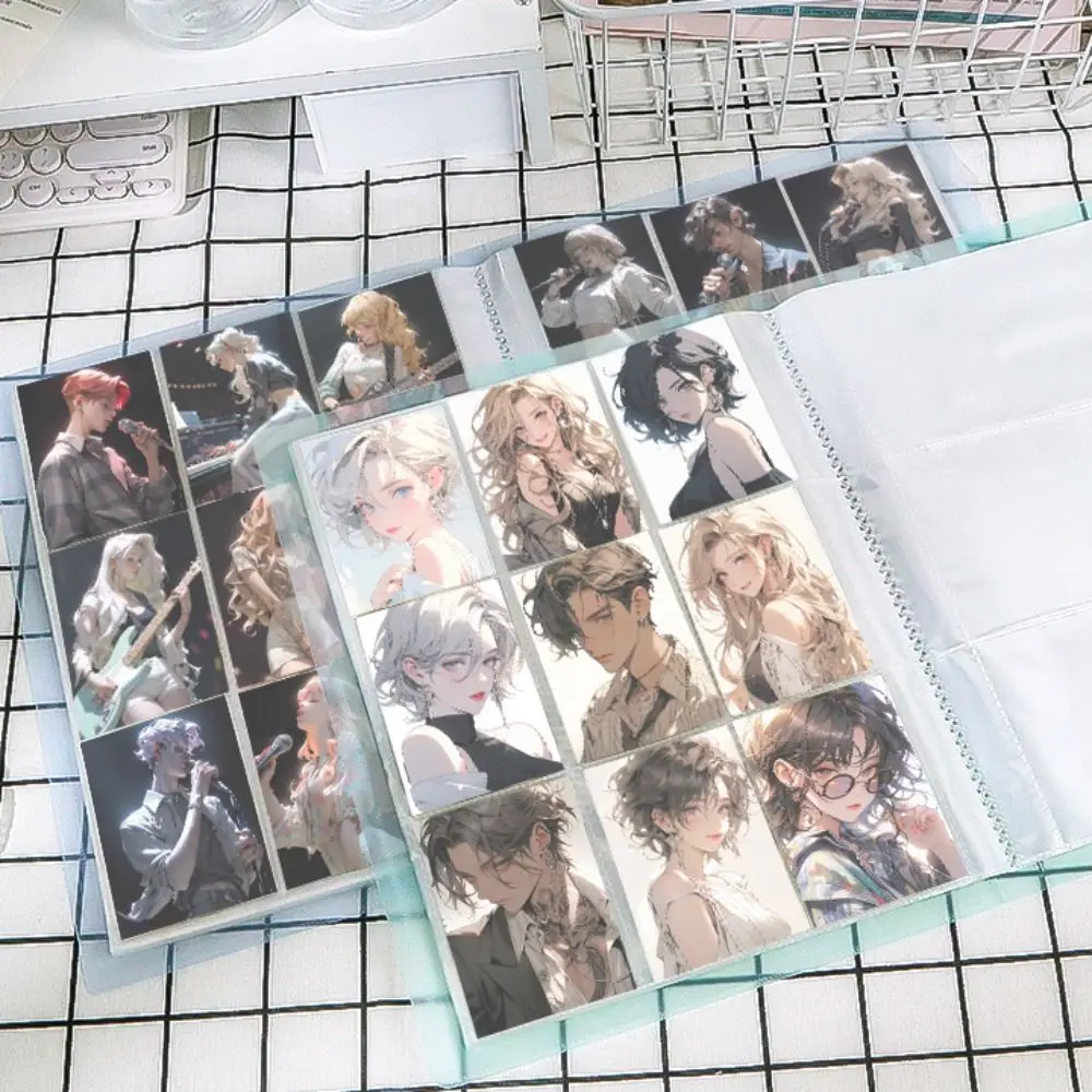 With Inner Page Binder Photocard Holder 3 Inch 9 Grid Photo Album Binder Waterproof A4 Small Card Collect Book Card Storage