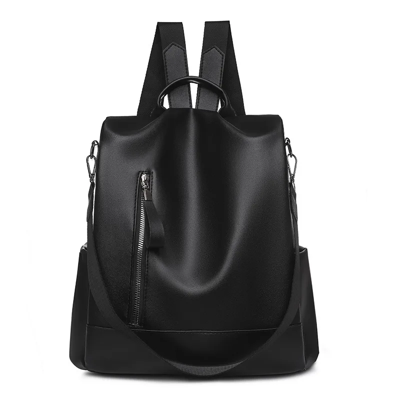 Women's Backpack PU Soft Leather Texture Backpack Fashion Student School Casual Large Capacity Anti-theft Travel Bag