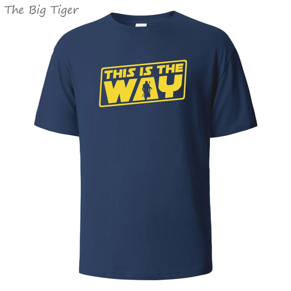 This Is The Way Printing Premium-Baumwoll-Herren-T-Shirt, bequeme Passform, Rundhalsausschnitt, atmungsaktiver Stoff, lässiges Herren-T-Shirt