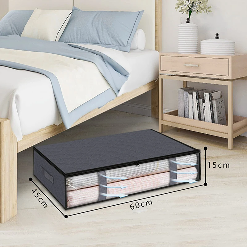 Foldable Under Bed Storage Containers With Clear Window Underbed Toy Organizers And Clothing Storage Bags Closet Storage Bins