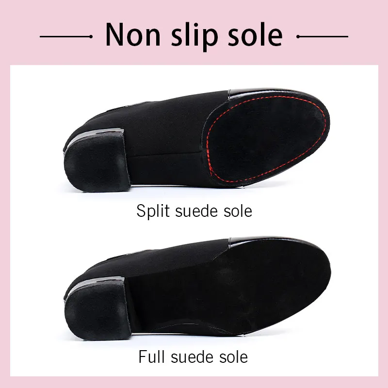 Latin Dance Shoes for Men Boy Ballroom Modern Tango Jazz Dancing Performance Shoes Boy Salsa Teachers Training Shoes Medium Heel 5