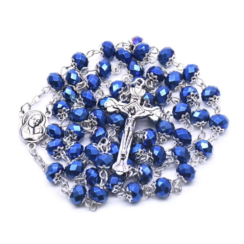 Rosary Necklace Bead Hangable Pendant for Women Men Prayer Meditation Gift