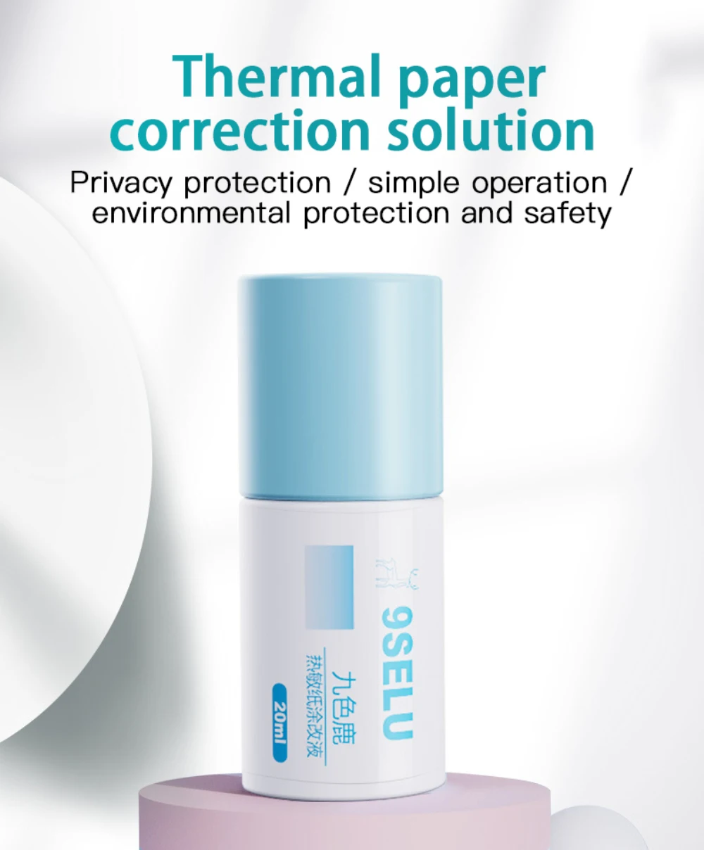 10/20ml Thermal Paper Correction Fluid for Information Coverage Device Paper Correction