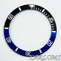 Premium Black Rose Gold Multicolor Ceramic GMT Bezel Insert (Black Blue)