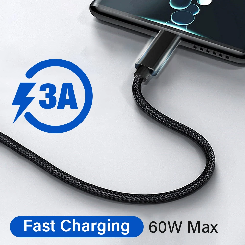 High-Speed USB-C Charging Cable - 10Gbps Data Transfer & 60W Power Delivery