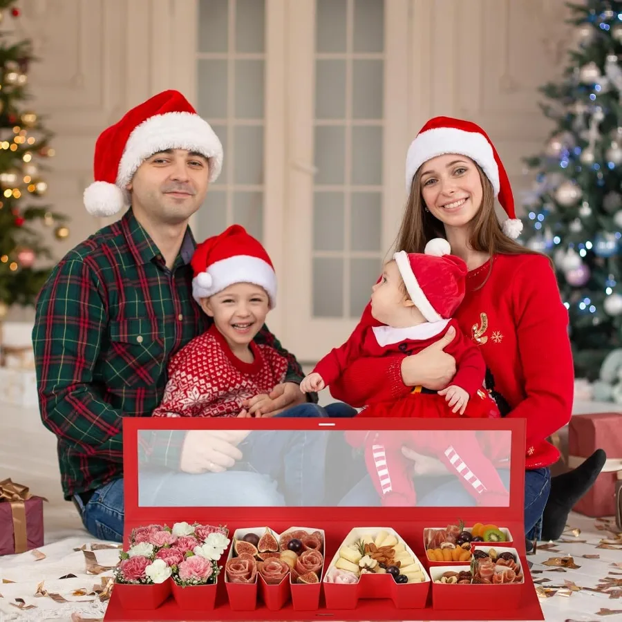 8 Pack Christmas Letter Shaped Empty Gift Boxes for Holiday Gift Wrapping Fillable Christmas Party Favors Candy Presents Packag