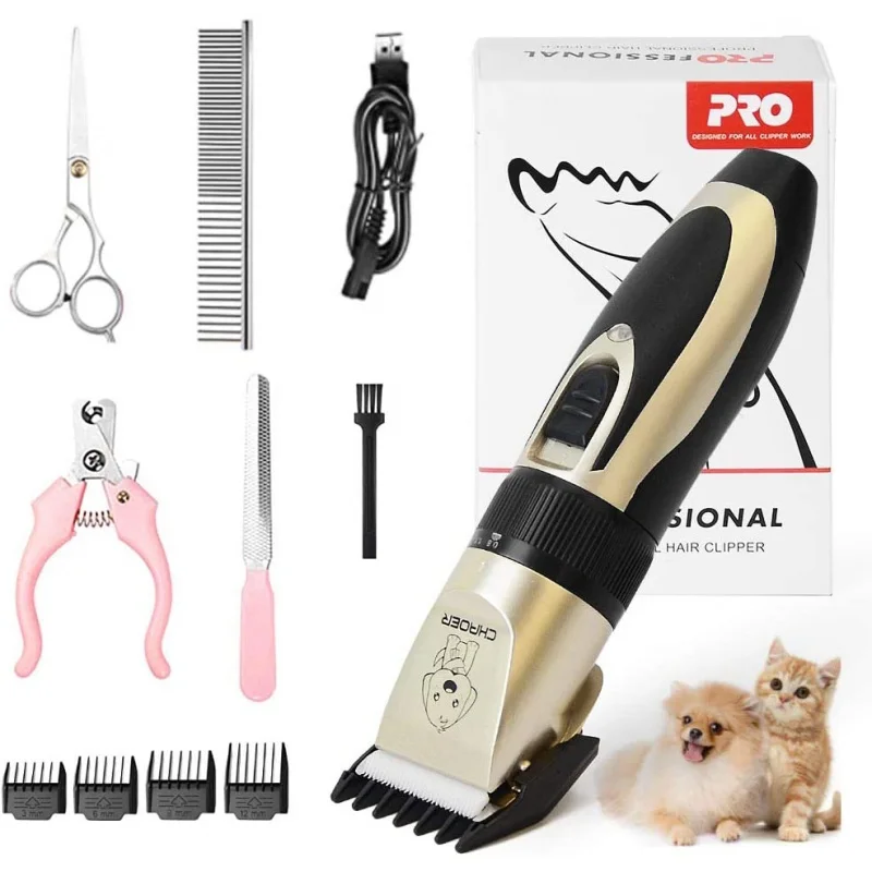 

Professional Pet Dog Electric Trimmer Animal Grooming Clippers Rechargeable Cat Cutter Machine Shaver Scissor Clipper Tools