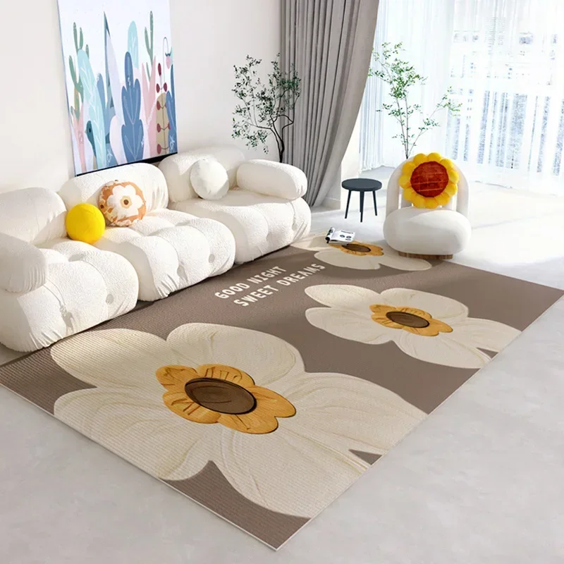 

Simple sofa coffee table cushion home non-slip blanket yellow