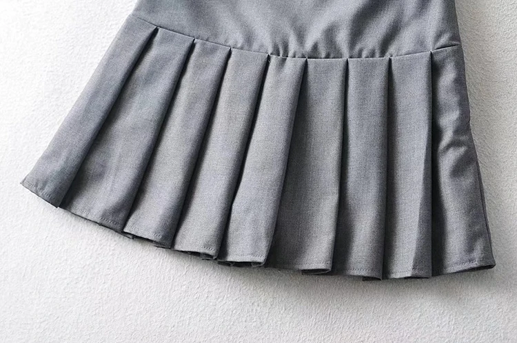 Women Pleated Skirt Style Shorts 2022 Summer High Waist Gray Mini Shorts Sexy Solid Color Shorts short shorts