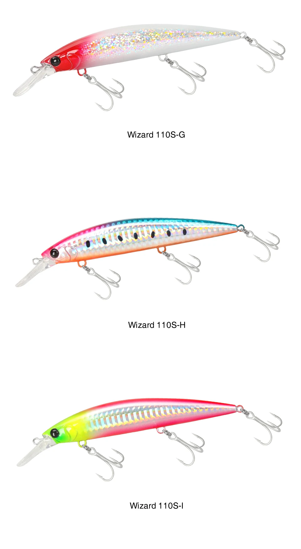 TSURINOYA 110S 110mm 37g Heavy Sinking Minnow Hard Artificial Plastic Sea Fishing Lure WIZARD Max 80m Ultra Long Casting Bait – Detail 17