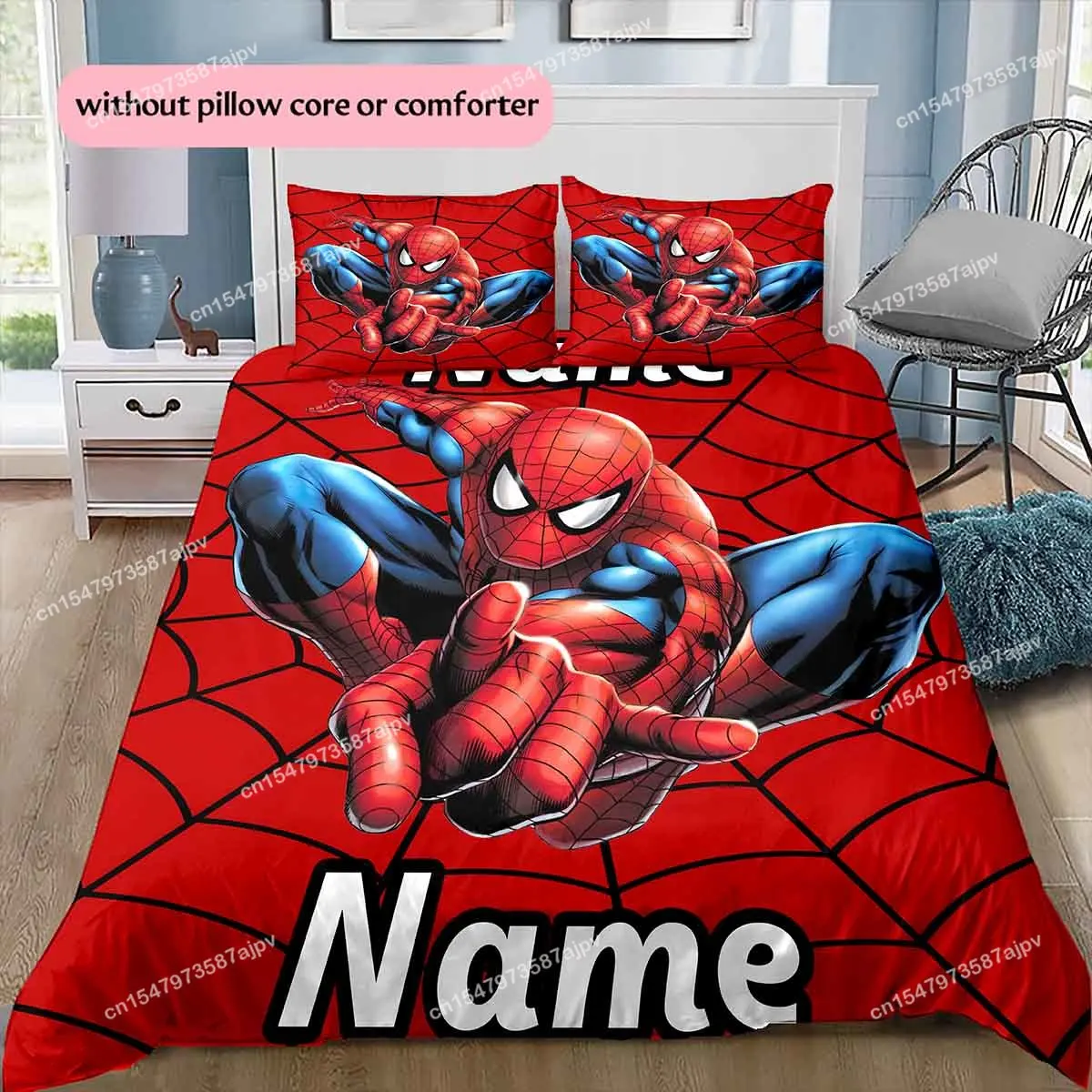 Personalized Duvet Custom Disney Spider-Man Bedding Set King Twin Child 3 Piece Mircofiber or Polyester Duvet Cover Set-QIAO 5