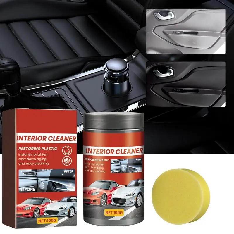 Auto Interior Cleaner 100g Car Interior Renovation Paste Car Interior Dashboard Cleaning Stain Dustproof Car Cream Repair Paste